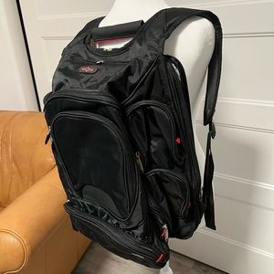 Black travel laptop backpack
